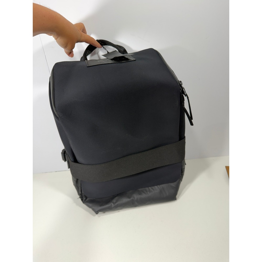 Y-3 Yohji Yamamoto Qasa Small Backpack Black Noir Neoprene Bag NEW with‎ flaw